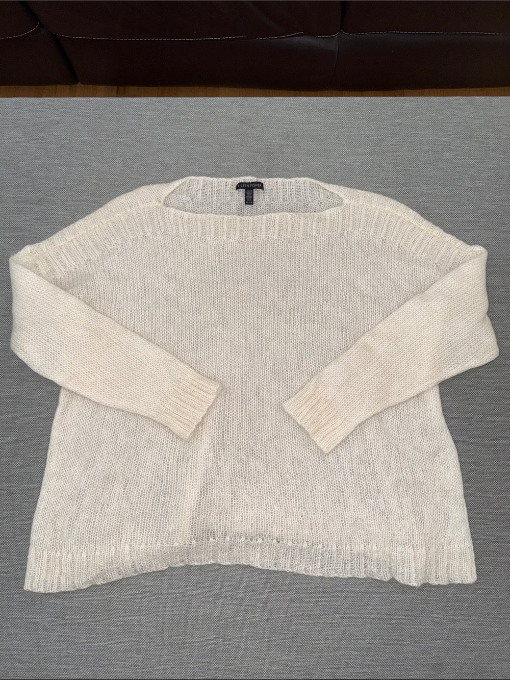 Eileen Fisher mohair lightweight pullover sweater size XL